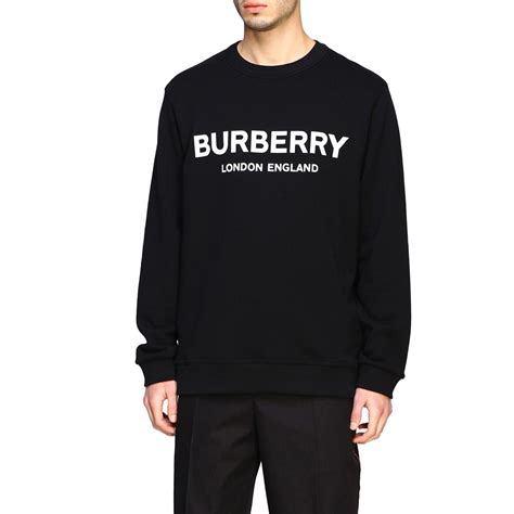 burberry crew neck logo|Logo Cotton Sweatshirt in Black .